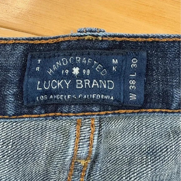 Lucky Brand 221 Original Straight Jeans Mens Sz 38x30 Dark Wash Denim - Picture 10 of 10